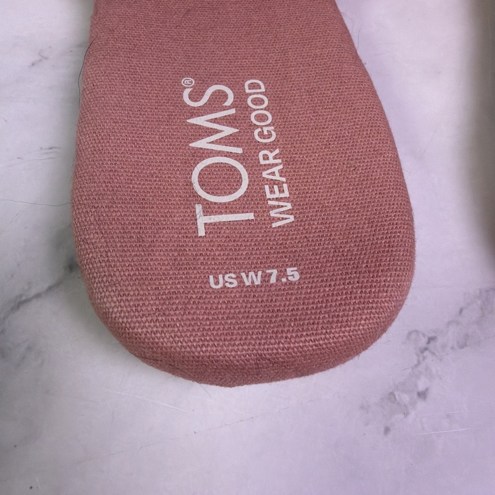 TOMS Alpargata Slip-On Mules Womens 7.5 Blush Pink Canvas - Picture 5 of 6